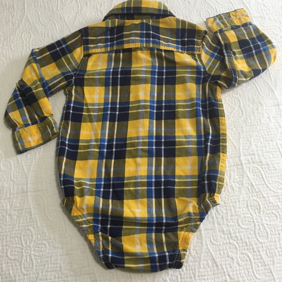 12m (4/$20) Carter’s Flannel Button-Down Bodysuit - Picture 5 of 9